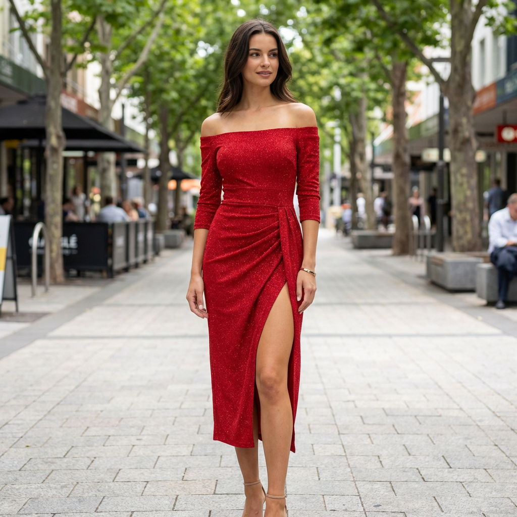 Greta | Formal Occasion Midi Dress for Celebrations
