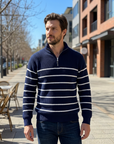 Jace | Striped Detail Men’s Sweater for Casual Outfits