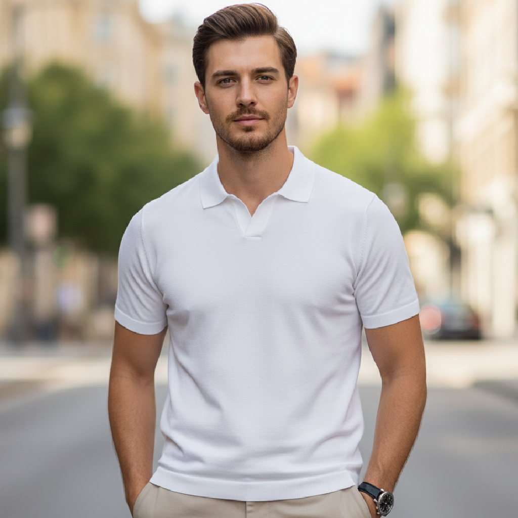 Fraser | V-Neck Men's Polo for Classic Style