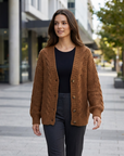 Priscilla | Cable Knit Oversized Women’s Cardigan for Layered Style