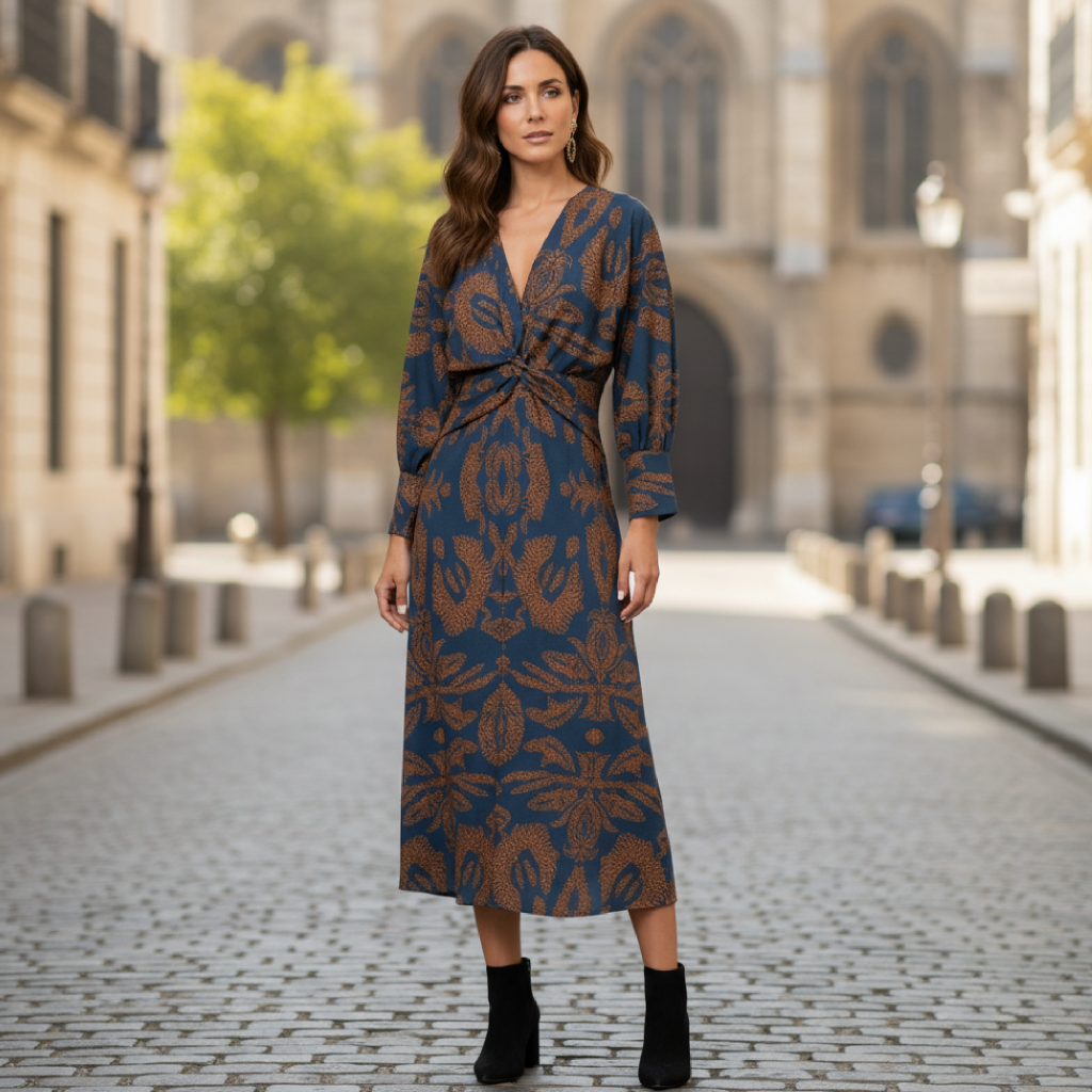 Poppy | Long Sleeve Maxi Dress for Elegant Style