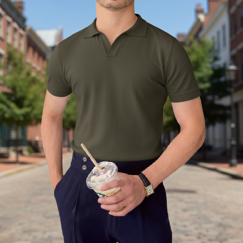 Fraser | V-Neck Men's Polo for Classic Style
