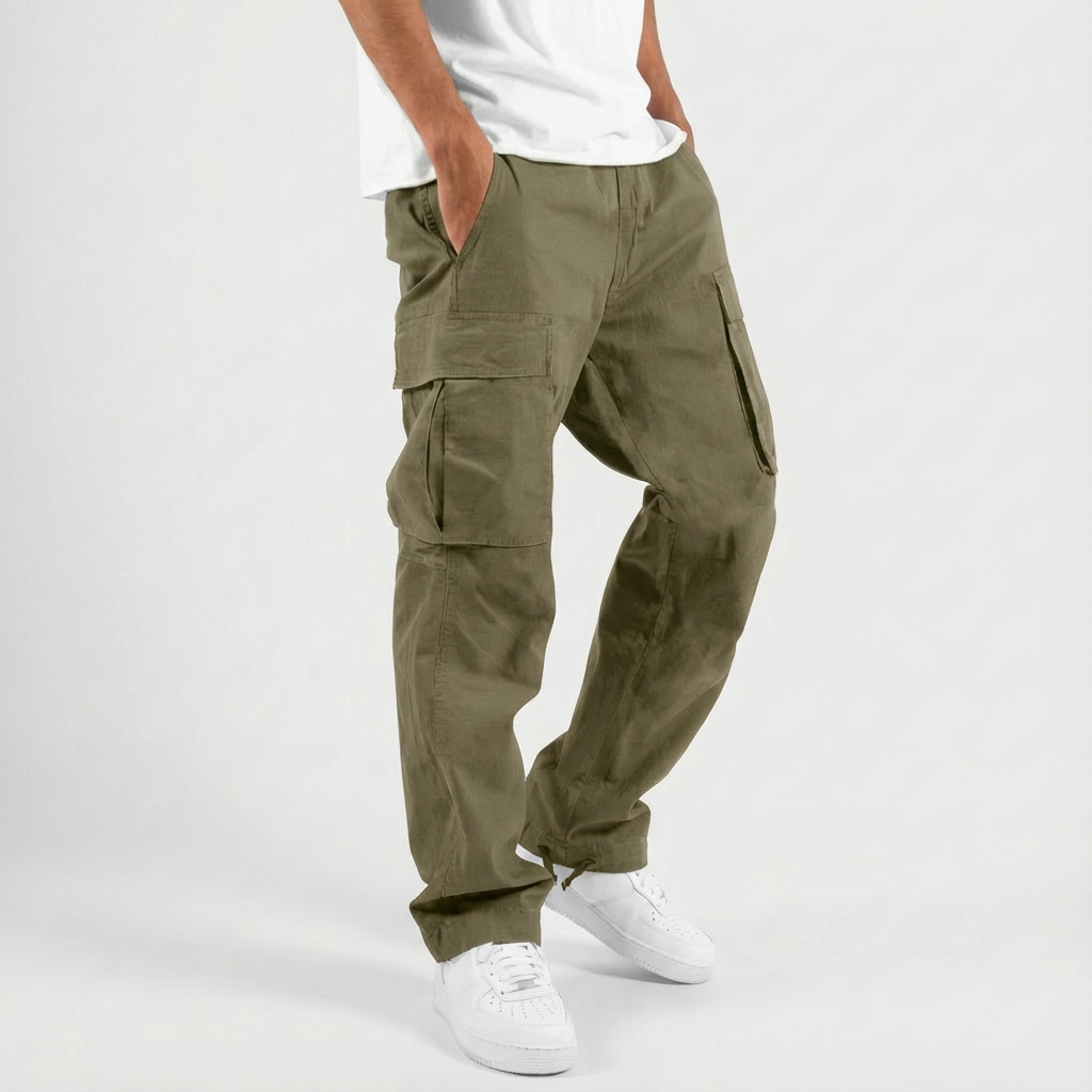 Ethan | Black Cargo Trousers for Men